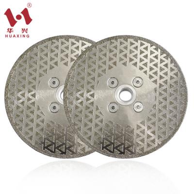 China Huaxing 125mm Marble Star 5inch Plated Diamond Saw Blade For Marble With Flange for sale