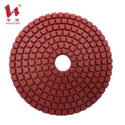 China Stone Polishing Color Diamond Hand Polish Pads, Huaxing 100 mm/4 Inch Concrete Polishing Disc for sale