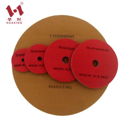 China Huaxing 430mm Renovation Use 3inch-17inch Stone Polishing Buff Floor Polishing Pad Marble High Gloss Wet Polish Pad for sale