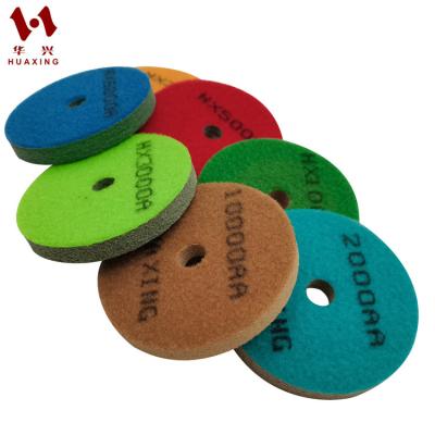 China Huaxing Stone Polishing 3-8 Inch Polish Foam Polishing Pads For Polisher Granite Marble for sale