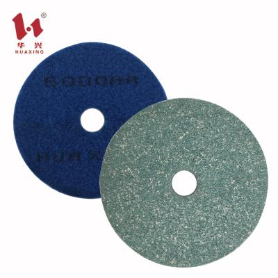 China Long Lasting Huaxing 17 Inch Granite Marble Floor Sponge Polishing Pads for sale