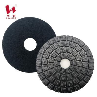 China 4 Inch Black Stone Granite Huaxing Slab Polishing Buff Pad for sale