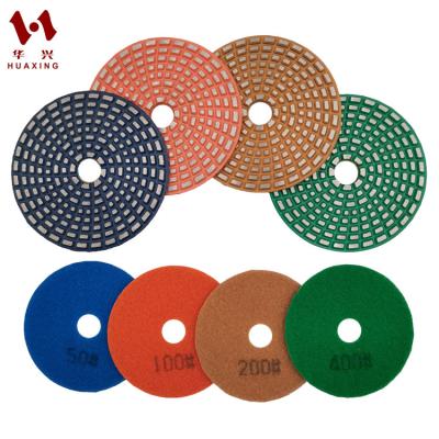 China Granite Abrasive Stone Terrazzo Bond Metal Long Life High Performance Huaxing Diamond Tools Polishing Grinding Pads for sale