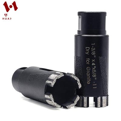 China Huaxing Drill Holes Dry Diamond Core Drill Bit 5/8' - 11 Thread For 35mm Granite Masonry Coring for sale