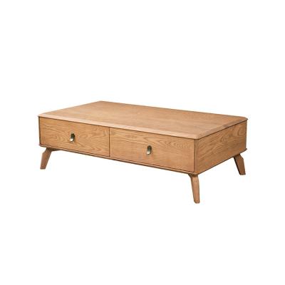 China Modern minimalist solid wood creative home furniture storage drawer coffee table leisure living room tea table for sale