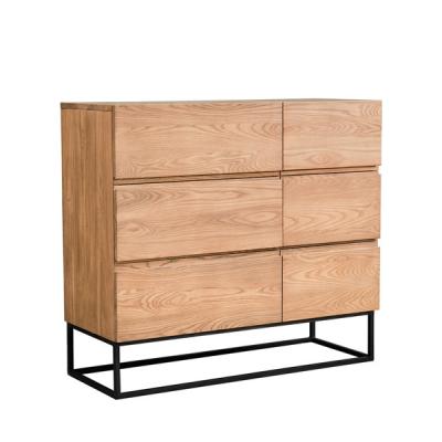 China Universal solid wood single drawer living room cabinet multi-functional six-bucket storage cabinet bedroom cabinet lockers wholesale for sale