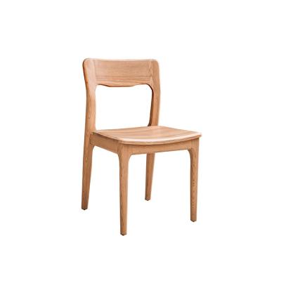 China Modern Simple All-Solid Wooden Dining Chair Backrest Home Restaurant Log Stool Hotel Dining Table And Chair for sale