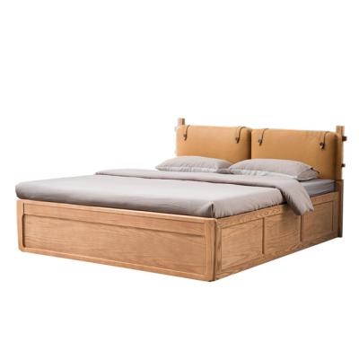 China Wholesale New 1.8m high modern style box bed design double storage bed solid wood solid wood for sale