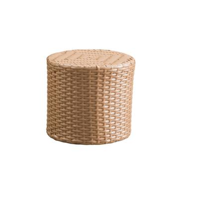 China Hand Knitting Solid Wood Stool Creative Shoes Rattan Stool Handwoven Living Room Stool Low Home for sale