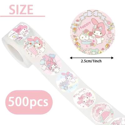 China Cartoon Sticker 500pcs/Roll Cartoon Animal Stickers Baby Stickers Kindergarten Inspirational Little Red Flower Reward Roll Stickers for sale