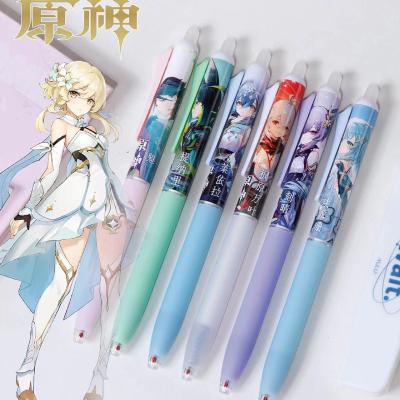 China Normal 1pcs Game Genshin Impact Cute Gel Pens 0.5mm Kawaii Xiao Tighnari Layla Kaedehara Kazuha Keqing Faruzan Press Pen Neutral Pen for sale