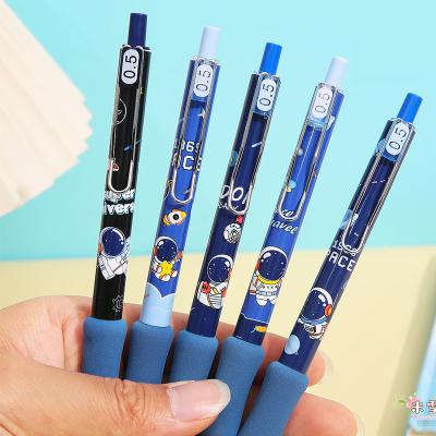 China Normal 6Pcs/Set Space Astronaut Soft Bread Touch Life Gel Pens Cartoon 0.5mm Ballpoint Black Color Ink For Writing Office School Gift for sale