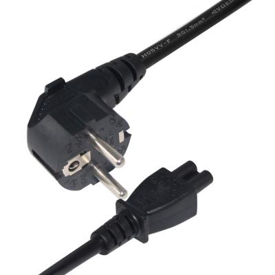 China Home Appliance 1.5m EU AC Power Cord With Grounded IEC C5 Mickey Mouse AC Power Cord 16A 250v Power Cord for sale