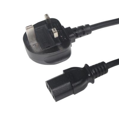 China UK Type 3 Pin Powercord Uk Power Cord Computer Cable Plug Extension for sale