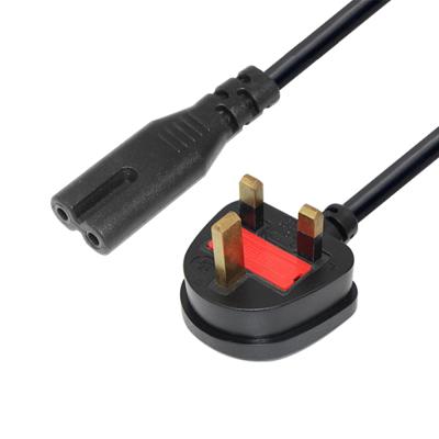 China UK Home Appliance 10A BS1363 Approval Plug Power Cord To IEC C5 C7 13A Fused 250V UK Power Cord for sale