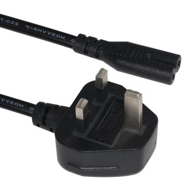 China British Consumer Electronics 3A Fuse 250v H03VVH20F 0.75mm2 Power Cable AC 1.5mm Computer Power Cord for sale