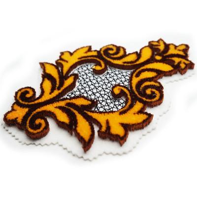 China Exquisite 3D Brand Logo Badge Toothbrush Embroidery Garment Processing Patch for sale