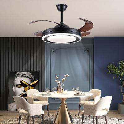 China Modern Modern Ceiling Fans With Light Ceiling Fan With Hidden Blades Farmhouse Ceiling Fans for sale