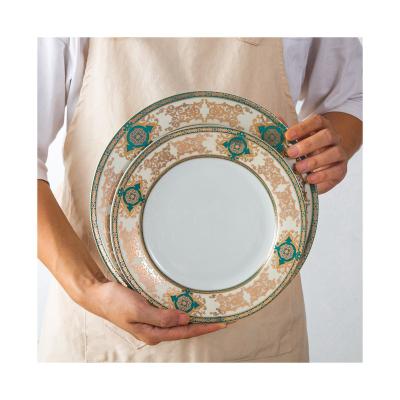 China Factory Sustainable High Quality Popular Wholesale Ceramic Dishes Sets Ceramic Dinner Dishes Set CerWholesale Price Nordic Dinner MIC Plates for sale