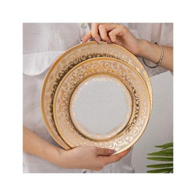 China Best Selling Nordic Ceramic Dishes Viable Ceramic Dish And Products Dish Set Luxury Porcelain Dinnerware Dishes for sale