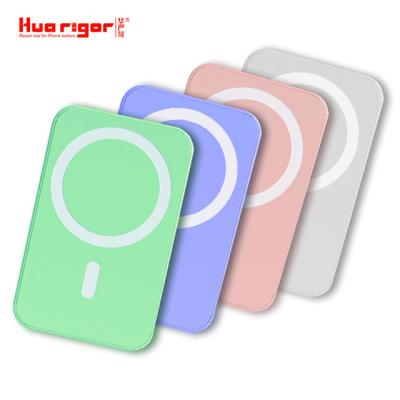 China Fast Charging Support 2 in 1 Portable Mag Safe Magnetic Wireless Power Bank External Battery For Iphone 12 Type C Mini Powerbank 5000mah 10000mah for sale