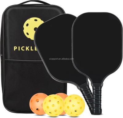 China Fiberglass +pp Manufacturers Wholesale Pickleball Paddle Set Face Fiber Pickleball Racket Fiberglass Pickleball Paddle for sale