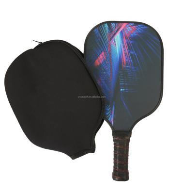 China Wholesale USAPA Factory Price Fiberglass +PP Pickleball Racket Single One Piece OEM Customize Fiberglass Pickleball Paddle With Cover for sale