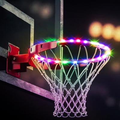 China Wholesale 16 Color Changing Basketball Hoop Lights Basketball Rim LED Light With Remote Control For Night Sports for sale