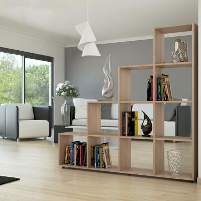 China (Others) High Quality Modern Style Adjustable MDF Rotating Modern Wooden Book Shelves Living Room Hot Selling Bookcase for sale