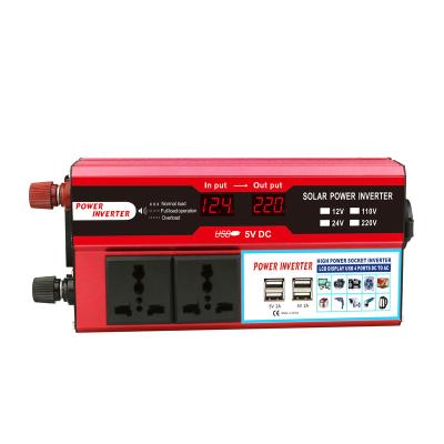 China It gives the advantages of a full 12V power supply to other equipment. Hot Selling 500W Car Transformer LED Display 12V 24V to 100V to 120V 220V to 240V 4 USB Power Inverters for sale