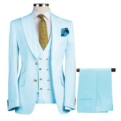 China 2022 New Men's Suits Anti-Shrink And Blazer Vest Suit Business Man Wedding Suit Three Pieces Best (Jacket+Pants+Vest) for sale