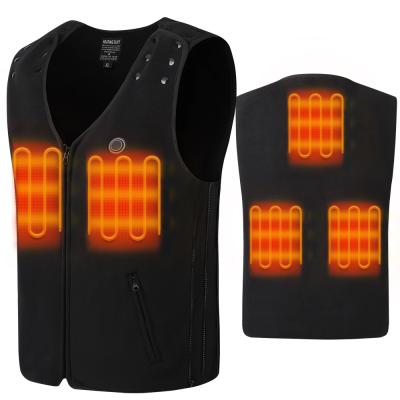 China Wholesale Reversible Winter Sleeveless Polyester Custom Rechargable Heated Vest Usb Heated Vest For Men And Women for sale