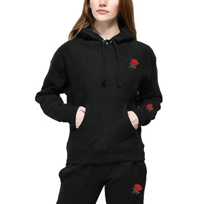 China New Arrival Women Hoodies Suits Embroidery Logo Sweatshirts Breathable Hoodies And Pants for sale