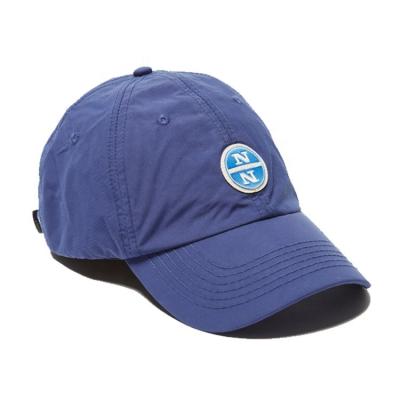 China Durable American Custom Logo Applique Embroidery Style Nylon Baseball Cap Hats With Embossed Metal Clip for sale