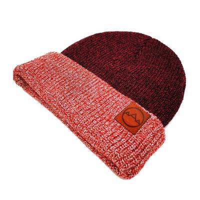 China Commoners Knit Cuff Beanie With AB Yarn , Cheap Custom Winter To Knit Hat for sale