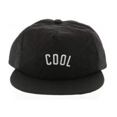 China Custom Character Embroidery Snapback Hat/5 Panel Snapback Hat/5 Panel Durable Nylon Unstructured Flat Cap for sale