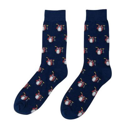 China Sporty Custom High Quality Jacquard Mens Crew Dress Socks for sale