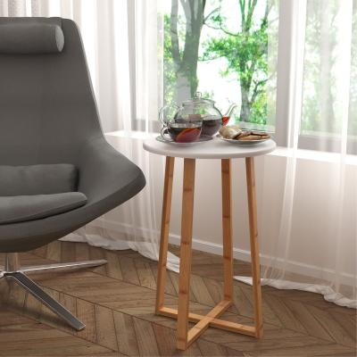 China NATURAL MODERN HOME FURNITURE AROUND TABLE KD BAMBOO SIDE TABLE for sale