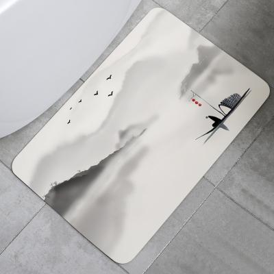 China NEW Generation Stored Super Water Absorbent And Non Slip Soft Diatomite Mats For Kitchen Or Bath for sale