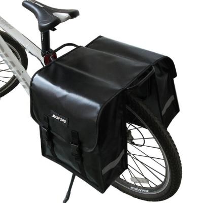 China Bike Rear Waterproof Pannier Bag Polyester Bicycle Carrier Riding Travel Carry Recycling Bag for sale