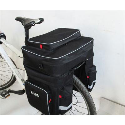 China Polyester Tail Bag Bicycle Rack Bag Riding Bike Saddle Recycling Traveling Rear Pannier for sale