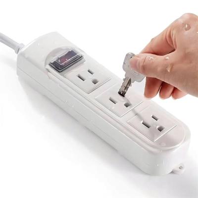 China Residential/Multi-Purpose Waterproof Flat Receptacle With 3 Outlets 6.5' Outdoor Extension Power Strip Waterproof for sale