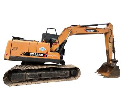 China 13 Backhoe van Ton Mini Used Sany Excavator SANY SY135C Hydraulisch Kruippakjegraafwerktuig Te koop