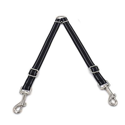 China Customized High Quality Nylon Dog Leash Adjustable Bilateral Coupler Coupler Dog Leash for sale