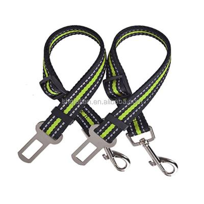 China Viable Logo Adjustable Pet Dog Cat Custom Safety Leads Car Vehicle Seat Belt Harness for sale