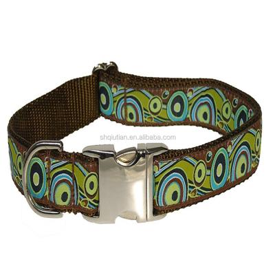 China Sustainable Premium Collar For Dog With Custom Style Stitched Nylon Dog Collar for sale