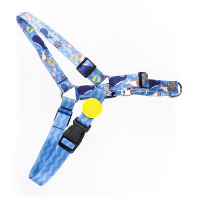 China Personalized Custom Made High Quality Adjustable Sublimation Escape Proof NO-Pull Dog Harness for sale