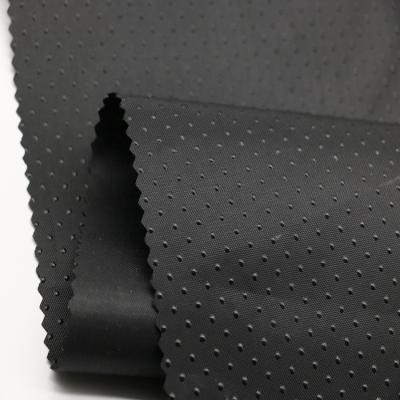 China Waterproof Polyester Dotted Anti Heavy Duty Fabric For Shoes And PVC Mat Yoga Sofa Mat Fabric for sale