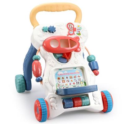 China Multi-Purpose Plastic Four-Wheel Hand Push Baby Walker Baby Walker Training Baby Walking Car for sale