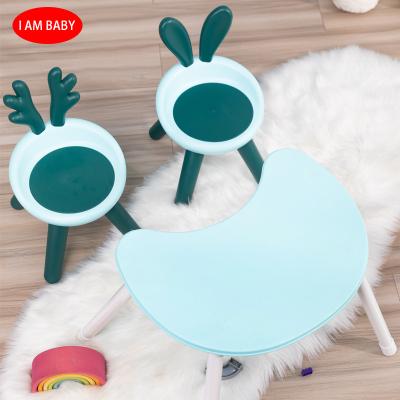 China Traditional Preschool Children Furniture Plastic Material Kids Table And Chair Set Children Safety for sale